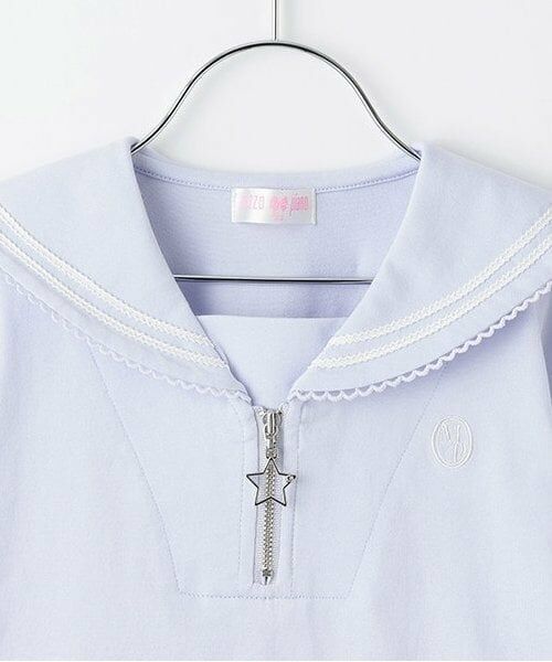 mezzo piano / メゾピアノ Tシャツ | 【人気商品再入荷】【直営店で取り扱い無し】セーラーカラー　ジッププルオーバー | 詳細2