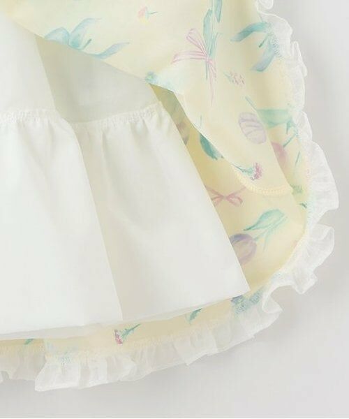 mezzo piano / メゾピアノ ミニ丈・ひざ丈ワンピース | 【人気商品再入荷】【直営店で取り扱い無し】チューリップ柄ウエストリボンワンピース | 詳細5