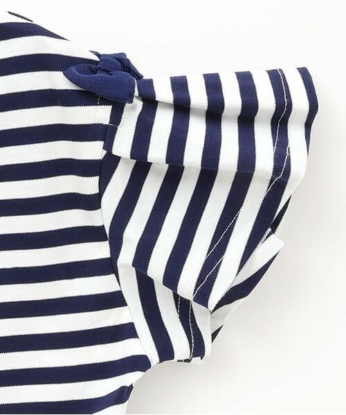 mezzo piano / メゾピアノ ミニ丈・ひざ丈ワンピース | 【人気商品再入荷】【直営店で取り扱い無し】ネックレス刺繍　ボーダーカットワンピース | 詳細9