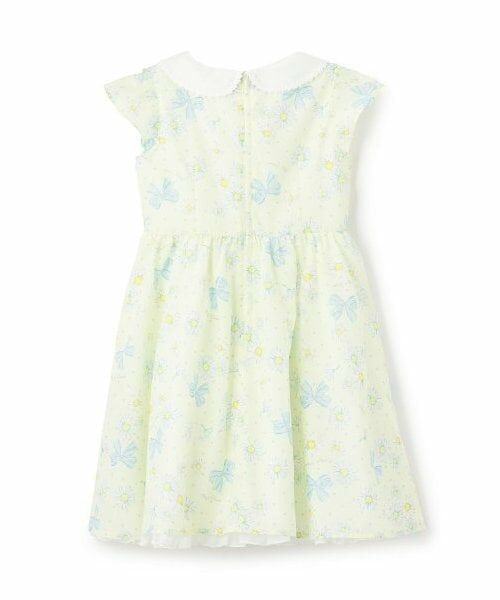 mezzo piano / メゾピアノ ミニ丈・ひざ丈ワンピース | 【人気商品再入荷】【直営店で取り扱い無し】衿つき　マーガレット柄ワンピース | 詳細1