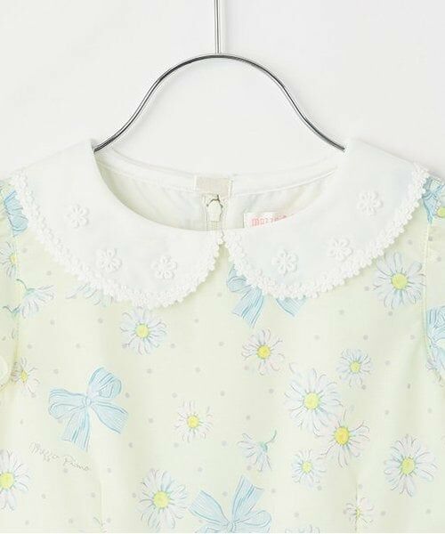 mezzo piano / メゾピアノ ミニ丈・ひざ丈ワンピース | 【人気商品再入荷】【直営店で取り扱い無し】衿つき　マーガレット柄ワンピース | 詳細2