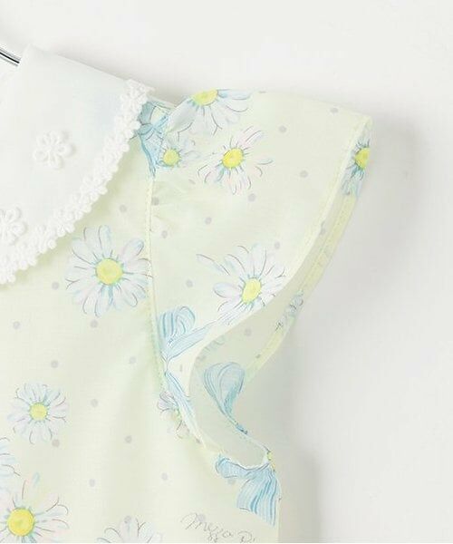 mezzo piano / メゾピアノ ミニ丈・ひざ丈ワンピース | 【人気商品再入荷】【直営店で取り扱い無し】衿つき　マーガレット柄ワンピース | 詳細3