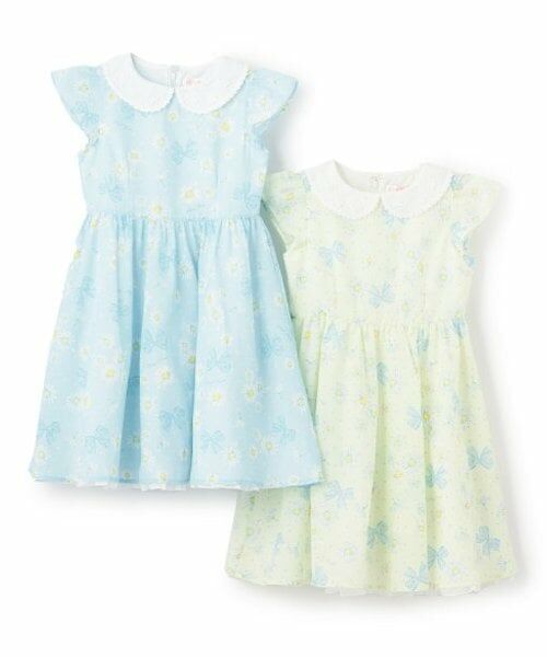 mezzo piano / メゾピアノ ミニ丈・ひざ丈ワンピース | 【人気商品再入荷】【直営店で取り扱い無し】衿つき　マーガレット柄ワンピース | 詳細8