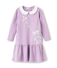 mezzo piano / メゾピアノ ミニ丈・ひざ丈ワンピース | 【人気商品再入荷】【直営店で取り扱い無し】花クマポシェット　カットワンピース