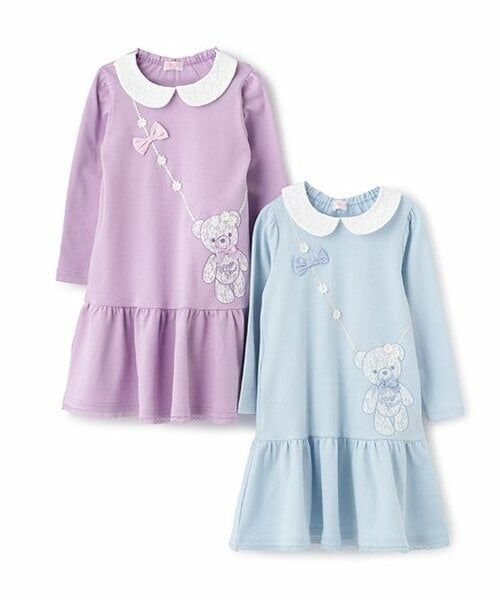 mezzo piano / メゾピアノ ミニ丈・ひざ丈ワンピース | 【人気商品再入荷】【直営店で取り扱い無し】花クマポシェット　カットワンピース | 詳細10