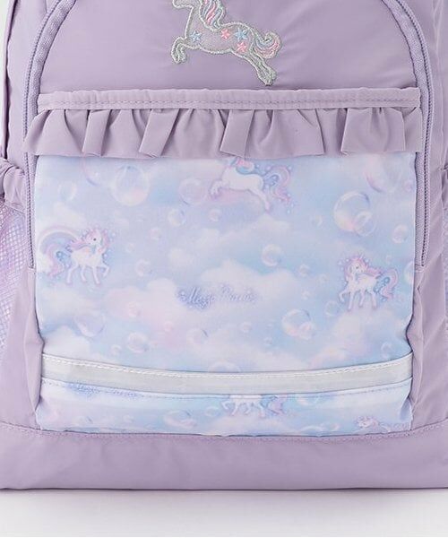 mezzo piano / メゾピアノ リュック・バックパック | 【人気商品再入荷】【直営店で取り扱い無し】シャボン玉ユニコーン柄　ナイロンリュック　大 | 詳細5