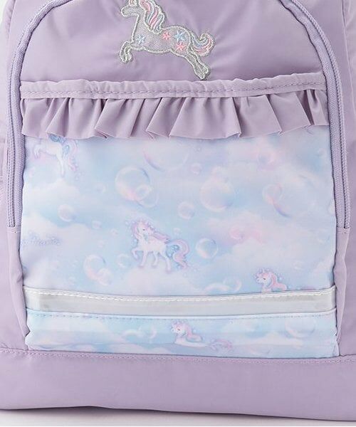 mezzo piano / メゾピアノ リュック・バックパック | 【人気商品再入荷】【直営店で取り扱い無し】シャボン玉ユニコーン柄　ナイロンリュック　中 | 詳細5
