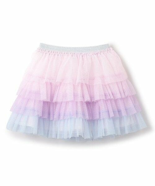 mezzo piano / メゾピアノ ミニ・ひざ丈スカート | 【人気商品再入荷】【直営店で取り扱い無し】グラデーションチュール スカート | 詳細1