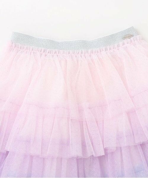 mezzo piano / メゾピアノ ミニ・ひざ丈スカート | 【人気商品再入荷】【直営店で取り扱い無し】グラデーションチュール スカート | 詳細2