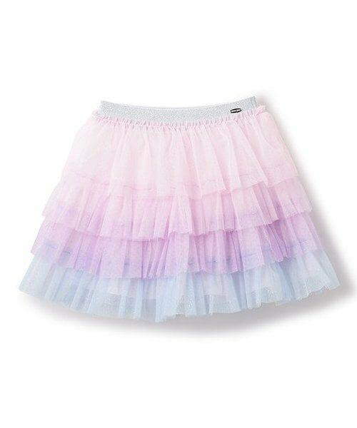 mezzo piano / メゾピアノ ミニ・ひざ丈スカート | 【人気商品再入荷】【直営店で取り扱い無し】グラデーションチュール スカート(ラベンダー)