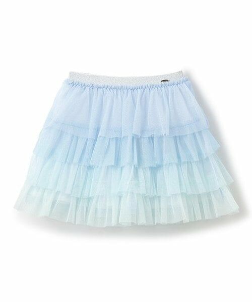 mezzo piano / メゾピアノ ミニ・ひざ丈スカート | 【人気商品再入荷】【直営店で取り扱い無し】グラデーションチュール スカート(ミント)