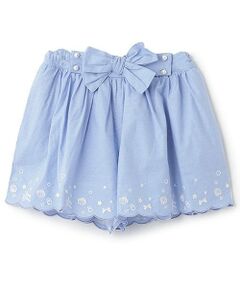 mezzo piano / メゾピアノ ショート・ハーフ・半端丈パンツ | 【人気商品再入荷】【直営店で取り扱い無し】シェルスカラップ刺しゅうキュロットスカート