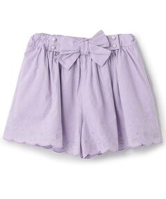 mezzo piano / メゾピアノ ショート・ハーフ・半端丈パンツ | 【人気商品再入荷】【直営店で取り扱い無し】シェルスカラップ刺しゅうキュロットスカート