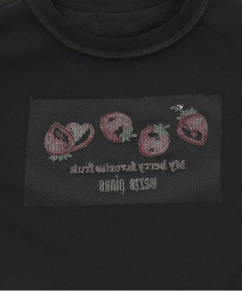 mezzo piano / メゾピアノ Tシャツ | 【人気商品再入荷】【直営店で取り扱い無し】イチゴアップリケ半袖Ｔシャツ | 詳細4