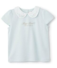 mezzo piano / メゾピアノ Tシャツ | 【人気商品再入荷】【直営店で取り扱い無し】花刺しゅう衿つき　Tシャツ