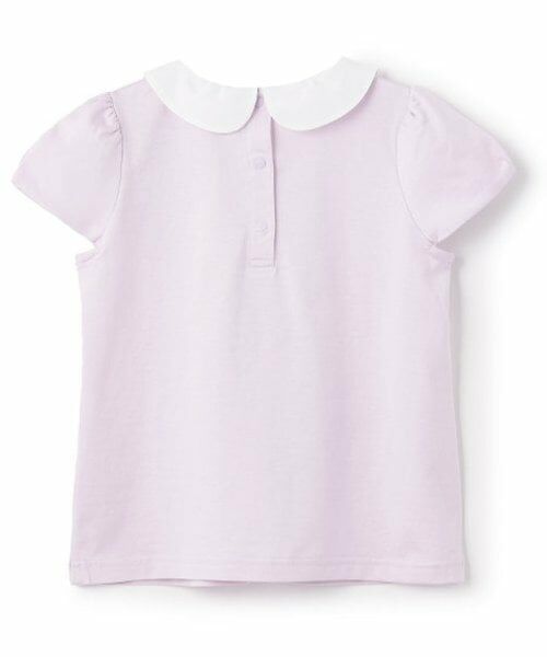 mezzo piano / メゾピアノ Tシャツ | 【人気商品再入荷】【直営店で取り扱い無し】花刺しゅう衿つき　Tシャツ | 詳細1