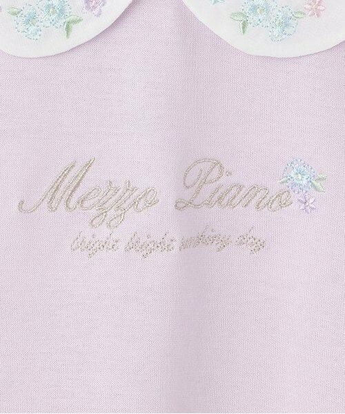 mezzo piano / メゾピアノ Tシャツ | 【人気商品再入荷】【直営店で取り扱い無し】花刺しゅう衿つき　Tシャツ | 詳細3