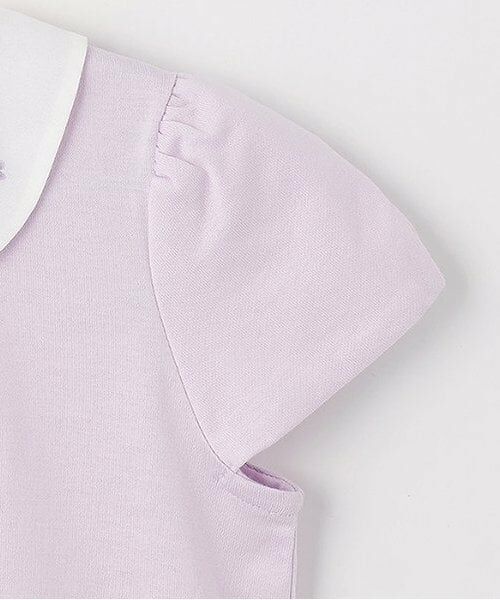 mezzo piano / メゾピアノ Tシャツ | 【人気商品再入荷】【直営店で取り扱い無し】花刺しゅう衿つき　Tシャツ | 詳細5