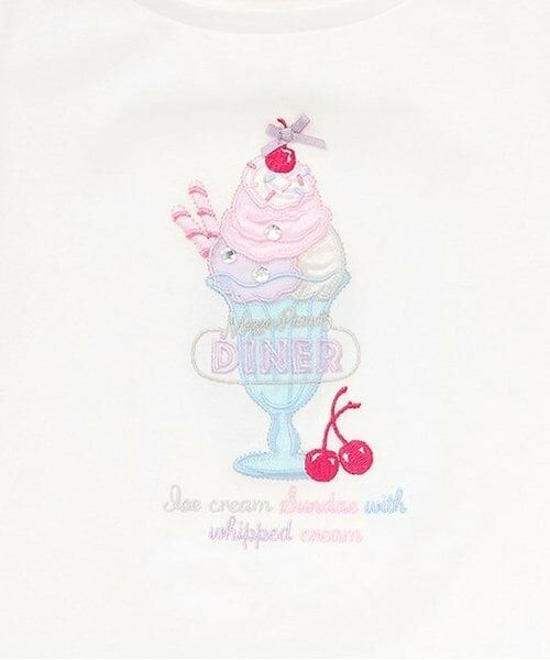 mezzo piano / メゾピアノ Tシャツ | 【人気商品再入荷】【直営店で取り扱い無し】ダイナーメニュー肩開き　2wayTシャツ | 詳細3