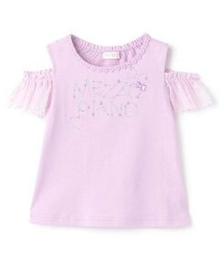 mezzo piano / メゾピアノ Tシャツ | 【人気商品再入荷】【直営店で取り扱い無し】星座ロゴ刺しゅうオフショルダー半袖Ｔシャツ