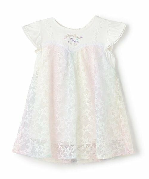 mezzo piano / メゾピアノ その他トップス | 【人気商品再入荷】【直営店で取り扱い無し】レインボー星レース　レイヤードチュニック（マルチ）