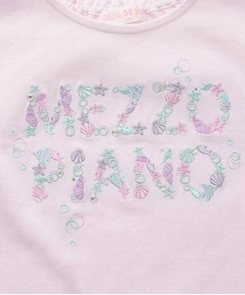 mezzo piano / メゾピアノ Tシャツ | 【人気商品再入荷】【直営店で取り扱い無し】海モチーフロゴ刺しゅう　半袖Tシャツ | 詳細3