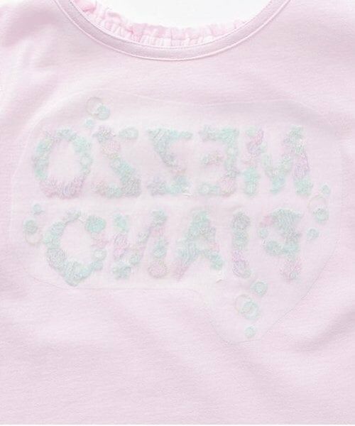 mezzo piano / メゾピアノ Tシャツ | 【人気商品再入荷】【直営店で取り扱い無し】海モチーフロゴ刺しゅう　半袖Tシャツ | 詳細4