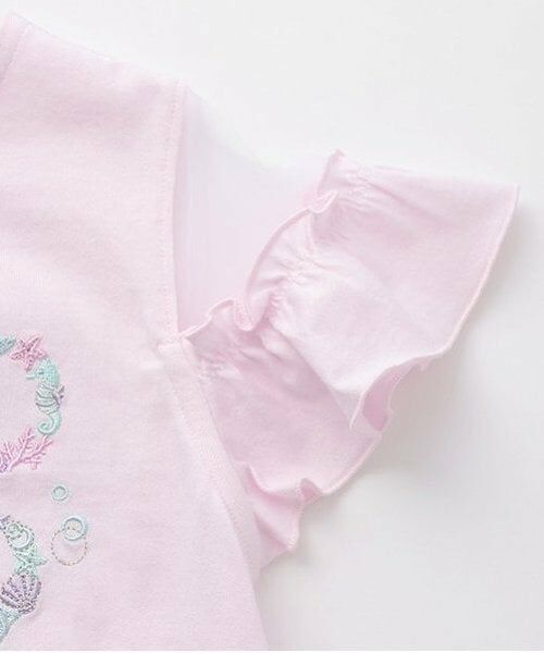 mezzo piano / メゾピアノ Tシャツ | 【人気商品再入荷】【直営店で取り扱い無し】海モチーフロゴ刺しゅう　半袖Tシャツ | 詳細5