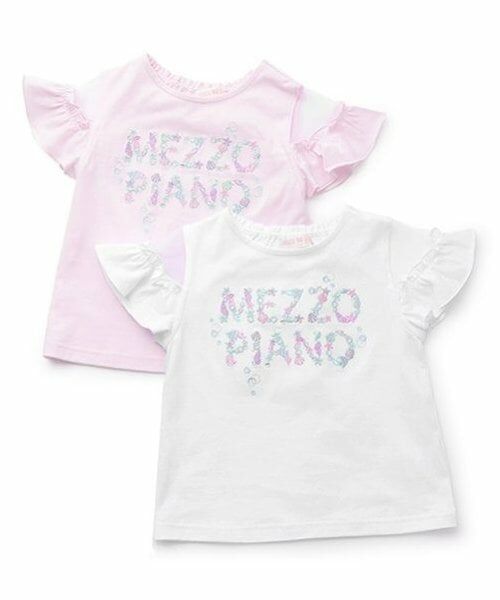 mezzo piano / メゾピアノ Tシャツ | 【人気商品再入荷】【直営店で取り扱い無し】海モチーフロゴ刺しゅう　半袖Tシャツ | 詳細8