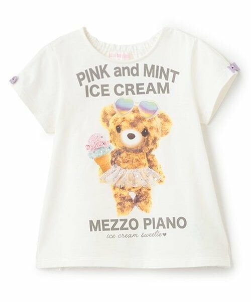 mezzo piano / メゾピアノ Tシャツ | 【人気商品再入荷】【直営店で取り扱い無し】アイスクマプリントTシャツ（白）