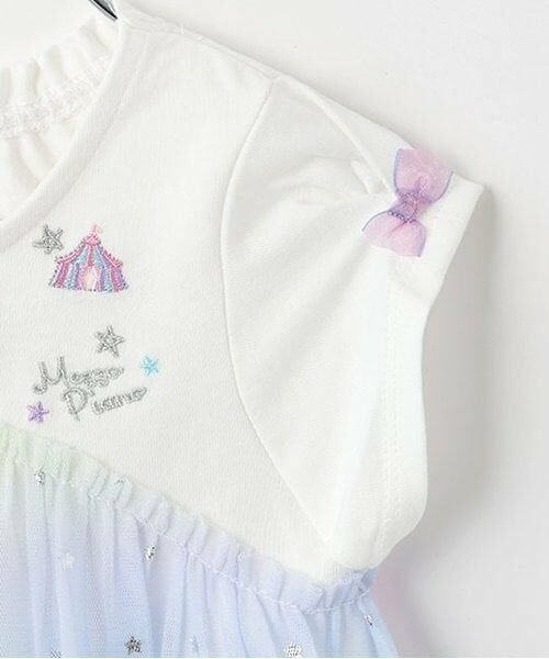 mezzo piano / メゾピアノ Tシャツ | 【人気商品再入荷】【直営店で取り扱い無し】レインボーチュール切替チュニック | 詳細4