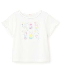 mezzo piano / メゾピアノ Tシャツ | 【人気商品再入荷】【直営店で取り扱い無し】ソーダ刺繍　半袖Tシャツ