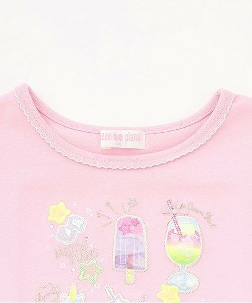 mezzo piano / メゾピアノ Tシャツ | 【人気商品再入荷】【直営店で取り扱い無し】ソーダ刺繍　半袖Tシャツ | 詳細2