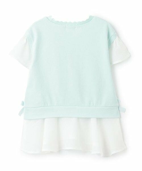 mezzo piano / メゾピアノ Tシャツ | 【人気商品再入荷】【直営店で取り扱い無し】アイス刺しゅうレイヤードTシャツ | 詳細1