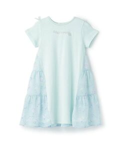 mezzo piano / メゾピアノ ミニ丈・ひざ丈ワンピース | 【人気商品再入荷】【直営店で取り扱い無し】シェル柄　切替カットワンピース