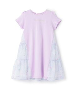 mezzo piano / メゾピアノ ミニ丈・ひざ丈ワンピース | 【人気商品再入荷】【直営店で取り扱い無し】シェル柄　切替カットワンピース