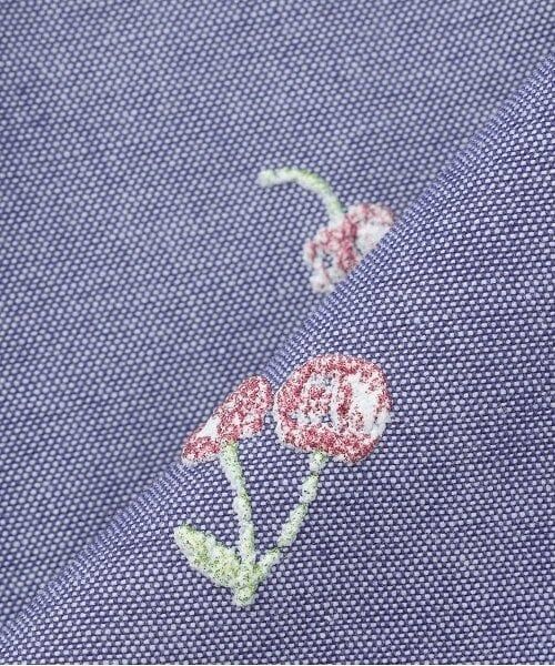 mezzo piano / メゾピアノ ミニ丈・ひざ丈ワンピース | 【人気商品再入荷】【直営店で取り扱い無し】ちびフルーツオフショルダンガリーワンピース | 詳細6