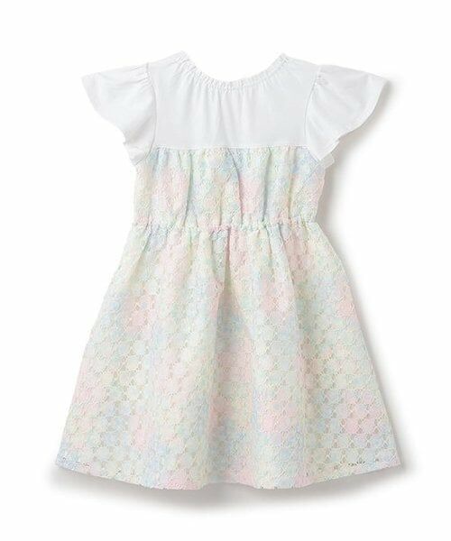 mezzo piano / メゾピアノ ミニ丈・ひざ丈ワンピース | 【人気商品再入荷】【直営店で取り扱い無し】レインボー星柄レースワンピース | 詳細1