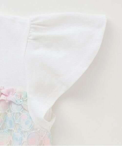 mezzo piano / メゾピアノ ミニ丈・ひざ丈ワンピース | 【人気商品再入荷】【直営店で取り扱い無し】レインボー星柄レースワンピース | 詳細4