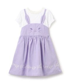 mezzo piano / メゾピアノ ミニ丈・ひざ丈ワンピース | 【人気商品再入荷】【直営店で取り扱い無し】半袖ウサギドッキングワンピース