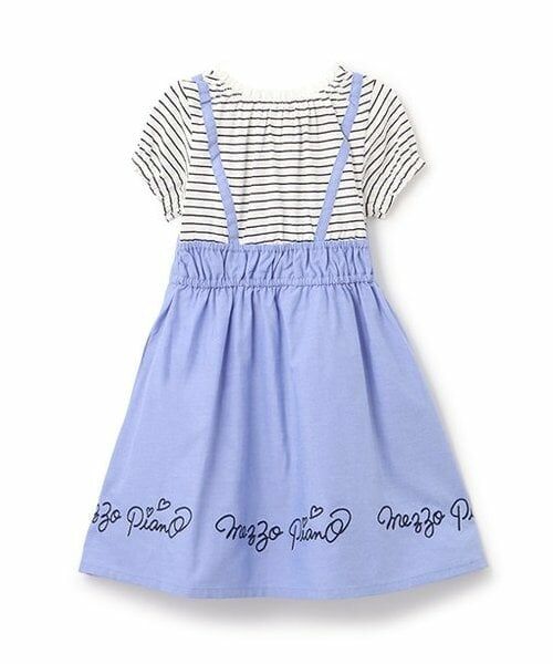 mezzo piano / メゾピアノ ミニ丈・ひざ丈ワンピース | 【人気商品再入荷】【直営店で取り扱い無し】半袖ウサギドッキングワンピース | 詳細1