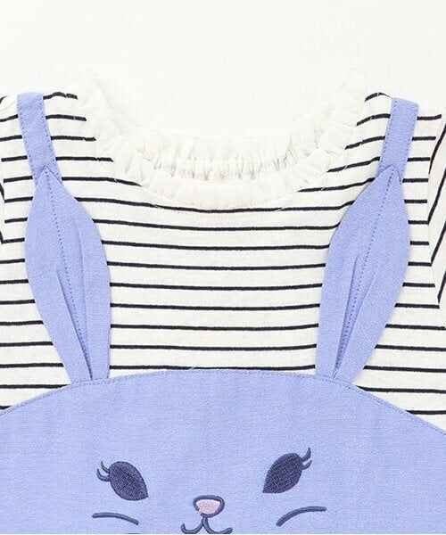 mezzo piano / メゾピアノ ミニ丈・ひざ丈ワンピース | 【人気商品再入荷】【直営店で取り扱い無し】半袖ウサギドッキングワンピース | 詳細2