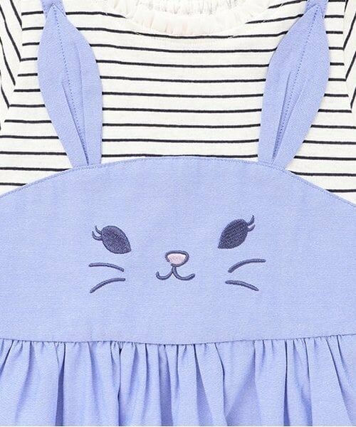 mezzo piano / メゾピアノ ミニ丈・ひざ丈ワンピース | 【人気商品再入荷】【直営店で取り扱い無し】半袖ウサギドッキングワンピース | 詳細4