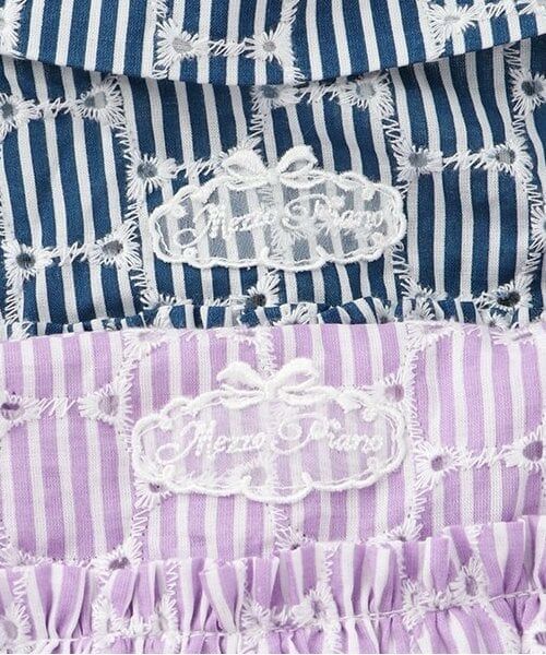 mezzo piano / メゾピアノ ミニ丈・ひざ丈ワンピース | 【人気商品再入荷】【直営店で取り扱い無し】フリル袖ストライプ　シャツワンピース | 詳細6