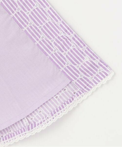 mezzo piano / メゾピアノ ミニ丈・ひざ丈ワンピース | 【人気商品再入荷】【直営店で取り扱い無し】フリル袖ストライプ　シャツワンピース | 詳細7