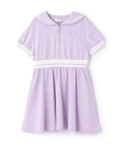 mezzo piano / メゾピアノ ミニ丈・ひざ丈ワンピース | 【人気商品再入荷】【直営店で取り扱い無し】ハーフジップ　セーラーワンピース