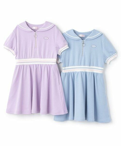 mezzo piano / メゾピアノ ミニ丈・ひざ丈ワンピース | 【人気商品再入荷】【直営店で取り扱い無し】ハーフジップ　セーラーワンピース | 詳細10
