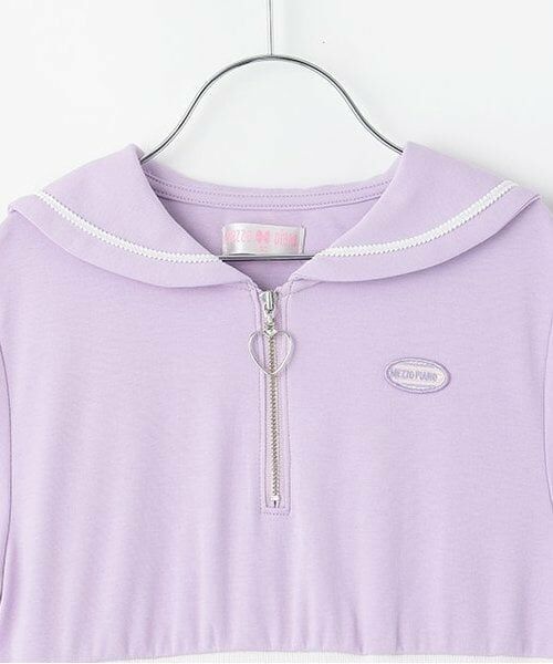 mezzo piano / メゾピアノ ミニ丈・ひざ丈ワンピース | 【人気商品再入荷】【直営店で取り扱い無し】ハーフジップ　セーラーワンピース | 詳細2