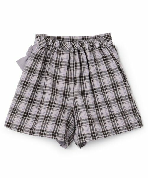 mezzo piano / メゾピアノ ショート・ハーフ・半端丈パンツ | 【人気商品再入荷】【直営店で取り扱い無し】チェックラップ　キュロットスカート | 詳細1