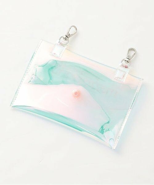 mezzo piano / メゾピアノ ミニ・ひざ丈スカート | 【人気商品再入荷】【直営店で取り扱い無し】クリアポーチつき ラップ風スカート | 詳細12